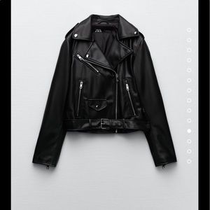 Zara faux leather jacket